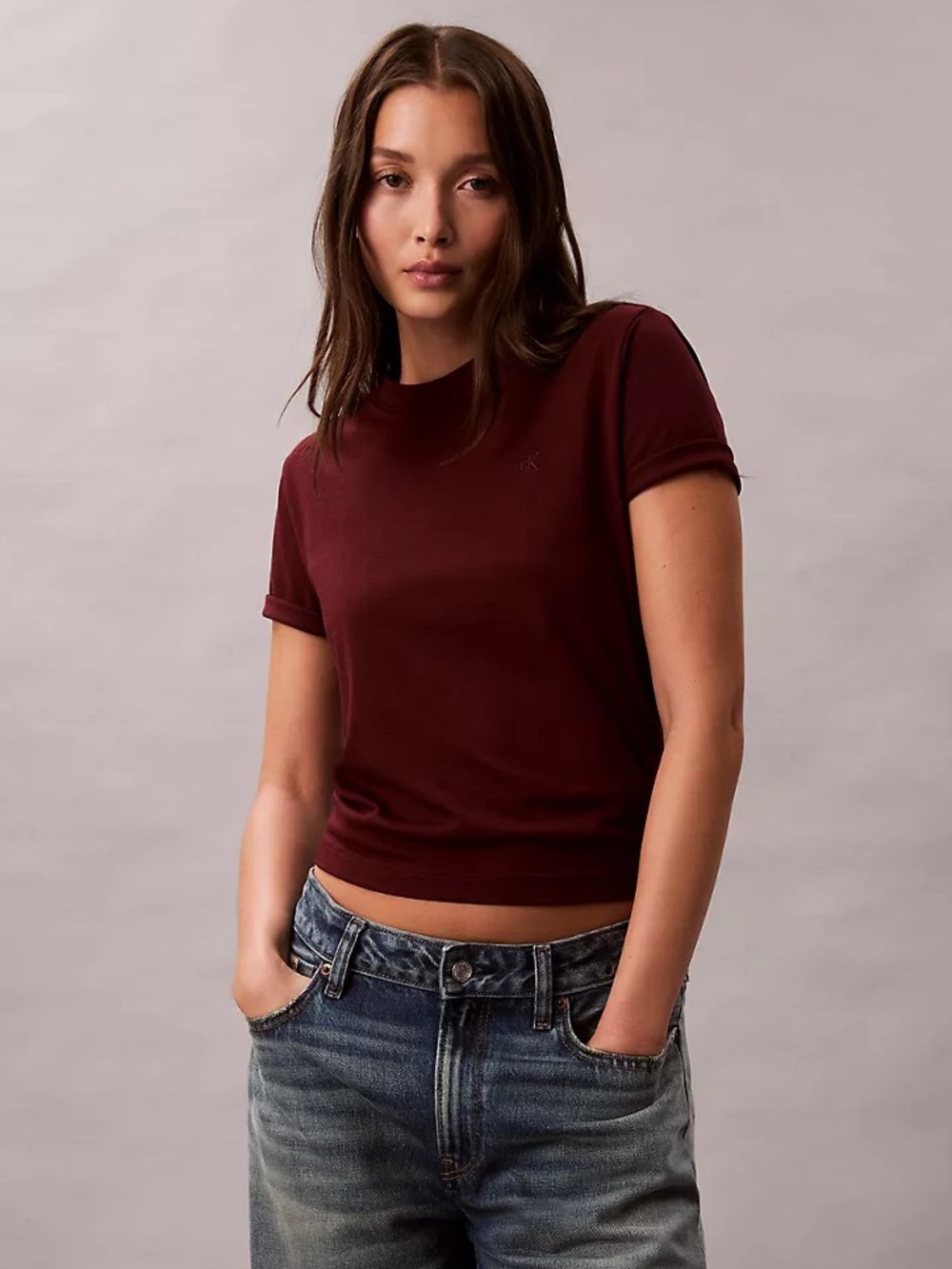 Calvin Klein Cotton Modal Relaxed T-Shirt Honey Glaze - S